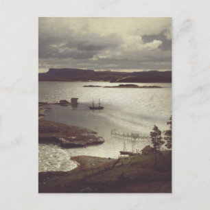 Carte Postale Le fjord de Sandvik par Hans Gude