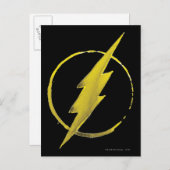 Carte Postale Le Flash | Emblème de la poitrine jaune (Devant / Derrière)