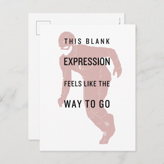 Carte Postale Le Flash | Silhouette du devis "Expression vide" (Devant / Derrière)