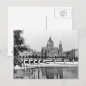 Carte Postale Le fleuve Isar à Munich, vers 1910 (Devant / Derrière)