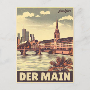 Carte Postale Le fleuve principal en allemagne- der main frankfu