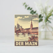 Carte Postale Le fleuve principal en allemagne- der main frankfu (Debout devant)