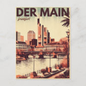Carte Postale Le fleuve principal en allemagne- der main frankfu (Devant)