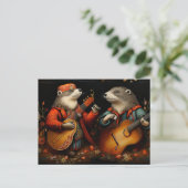 Carte Postale Le Folk Art Otter Duet Band (Debout devant)