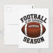 Carte Postale Le football est ma saison préférée (Devant / Derrière)
