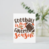 Carte Postale Le football est ma saison préférée (Debout devant)