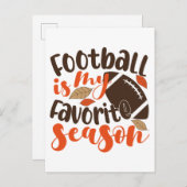 Carte Postale Le football est ma saison préférée (Devant / Derrière)