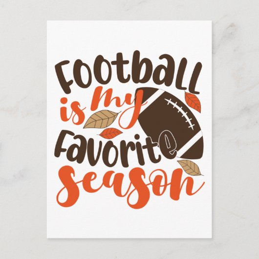 Carte Postale Le football est ma saison préférée (Devant)