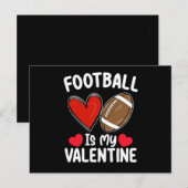 Carte Postale Le Football Est Mon Sport De Saint Valentin (Devant / Derrière)
