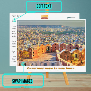 Carte Postale Le fort de Nahargarh à Jaipur Inde