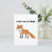 Carte Postale Le Fox Dit... Drôle Conception Cartoon Mème Intern (Debout devant)