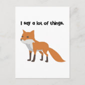 Carte Postale Le Fox Dit... Drôle Conception Cartoon Mème Intern (Devant)