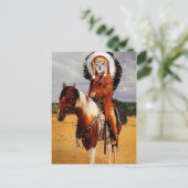 Carte Postale Le Fox est un chef indien (Debout devant)