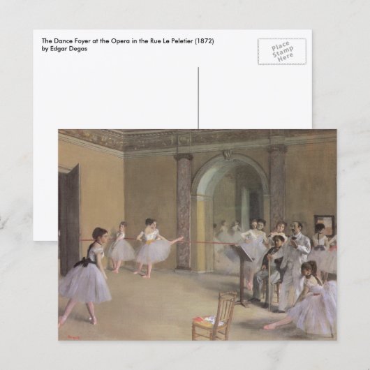 Carte Postale Le foyer de danse à l'Opéra par Edgar Degas (Devant / Derrière)