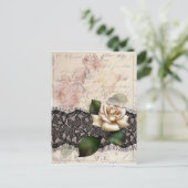 Carte Postale le Français scripts le rose blanc de victorian (Debout devant)