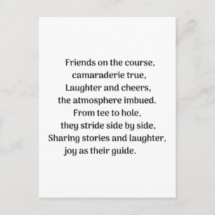 Carte Postale Le frisson du golfeur