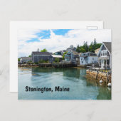 Carte Postale Le front de mer à Stonington, Maine (Devant / Derrière)