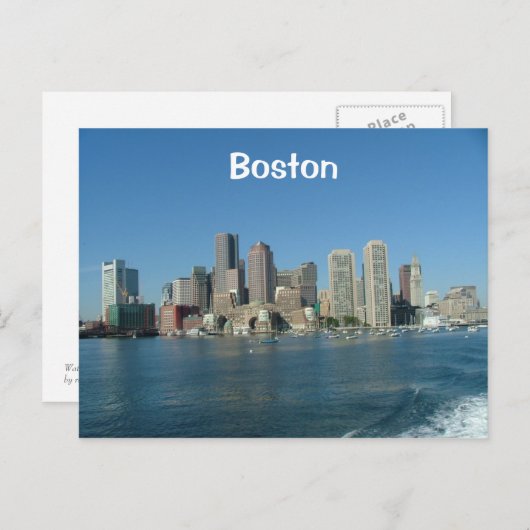 Carte Postale Le front de mer de Boston (Devant / Derrière)