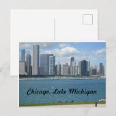 Carte Postale Le front de mer de Chicago, Illinois (Devant / Derrière)