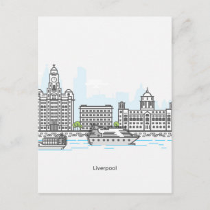 Carte Postale Le front de mer de Liverpool