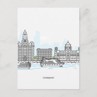 Carte Postale Le front de mer de Liverpool
