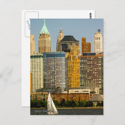 Carte Postale Le front de mer de New York (Devant / Derrière)