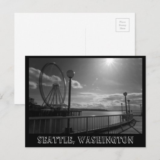 Carte Postale Le front de mer de Seattle (Devant / Derrière)