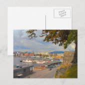 Carte Postale Le front de mer et la marina d'Oslo (Devant / Derrière)