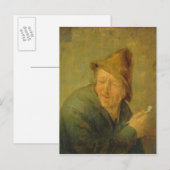 Carte Postale Le fumeur, 1640 (Devant / Derrière)
