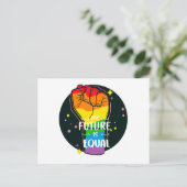 Carte Postale Le Futur Est Égal Poing Levés (Debout devant)