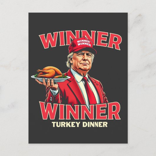 Carte Postale Le gagnant du dîner turc Trump Thanksgiving (Devant)
