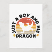 Carte Postale Le Garçon Et Sa Citation D'Amoureux Du Reptile Dra (Devant)