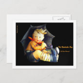 Carte Postale Le Garçon Parapluie (Devant / Derrière)