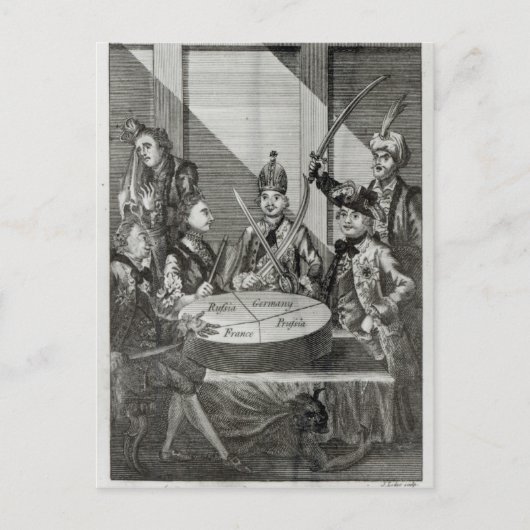 Carte Postale Le gâteau à la plombe polonaise, c.1772 (Devant)