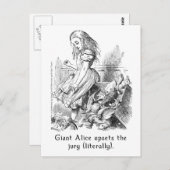 Carte Postale Le géant Alice bouleverse le jury (littéralement) (Devant / Derrière)