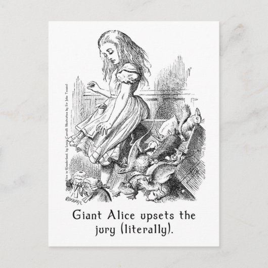 Carte Postale Le géant Alice bouleverse le jury (littéralement) (Devant)