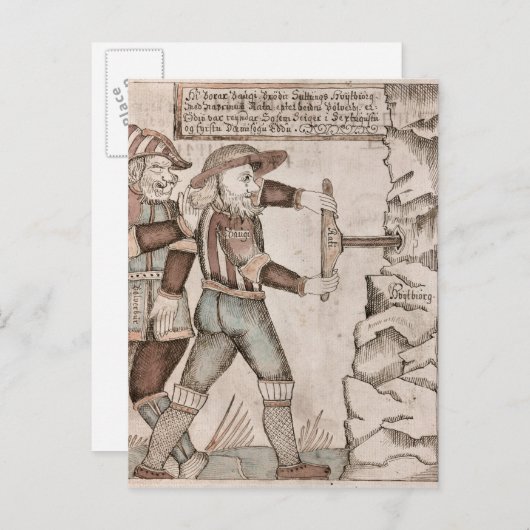 Carte Postale Le géant Baugi, persuadé par Odin (Devant / Derrière)