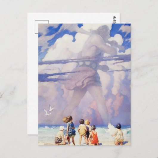 Carte Postale "Le géant" Fairy Art par NC Wyeth (Devant / Derrière)