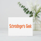 Carte Postale Le geek de Schrodinger (Debout devant)