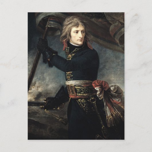 Carte Postale Le général Bonaparte sur le pont à Arcole (Devant)