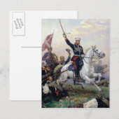 Carte Postale Le général M.D. Skobselev dans le russo-turc (Devant / Derrière)