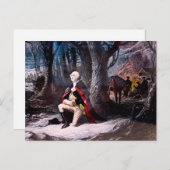 Carte Postale Le général Washington prie à Valley Forge, PA (Devant / Derrière)