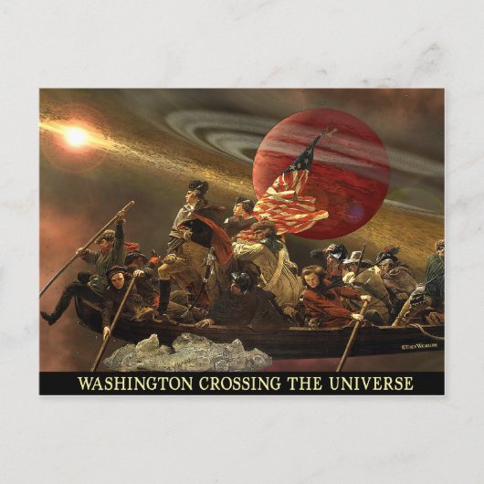 Carte Postale Le général Washington traverse l'univers (Devant)