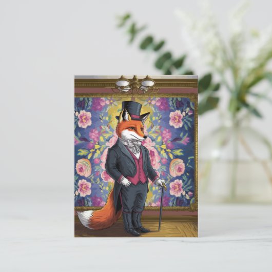 Carte Postale Le Gentleman Fox Funny (Debout devant)