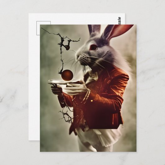 Carte Postale Le Gentleman lapin (Devant / Derrière)