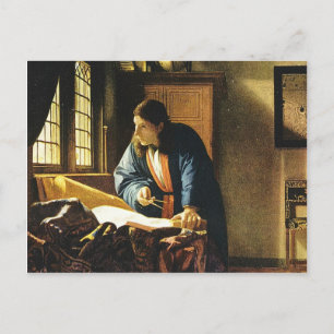 Carte Postale Le géographe de Johannes Vermeer (vers 1669)