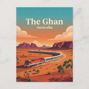 Carte Postale Le Ghan, voyage ferroviaire dans l'Outback austral