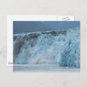 Carte Postale Le glacier Hubbard s'écrase dans le golfe d'Alaska (Devant / Derrière)