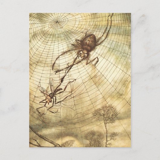 Carte Postale Le Gnat et le Lion (Devant)