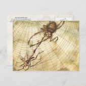 Carte Postale Le Gnat et le Lion (Devant / Derrière)